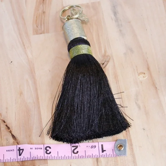 Gold & Black Tassel Keychain Charm - Picture 4 of 7